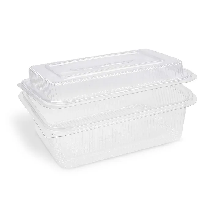 Hlavný obrázok produktu Miska (rPET) s víčkem hranatá průhledná 1500 + 450 ml [50 ks]