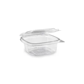 Miska (rPET) s viečkom hranatá priehľadná 250ml [50 ks]
