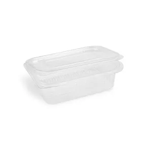 Miska (rPET) s viečkom hranatá priehľadná 750ml [50 ks]
