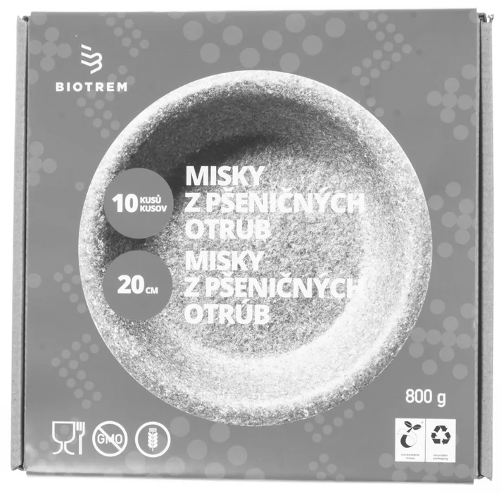 Hlavný obrázok produktu Miska z pšeničných otrub 20cm BIO [10 ks]