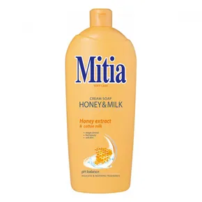 Mitia Honey & Milk tekuté mydlo s medovými extraktmi náhradná náplň 1 l