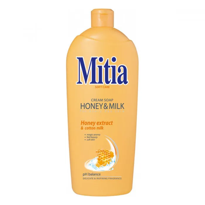Hlavný obrázok produktu Mitia Honey & Milk tekuté mýdlo s medovými extrakty náhradní náplň 1 l