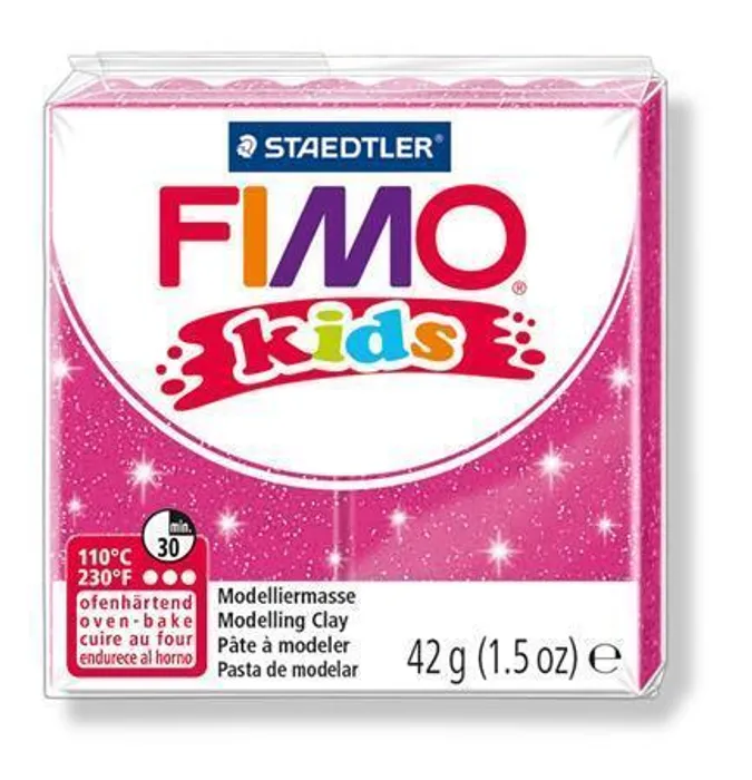 Hlavný obrázok produktu Modelovací hmota Fimo kids 42g růžová se třpytkami