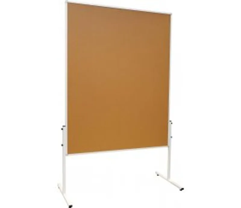 Hlavný obrázok produktu Moderační oboustranná tabule korková 120x150cm na kolečkách