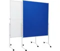 Ďalší obrázok produktu Moderačná obojstranná tabuľa korková 120x150cm na kolieskach