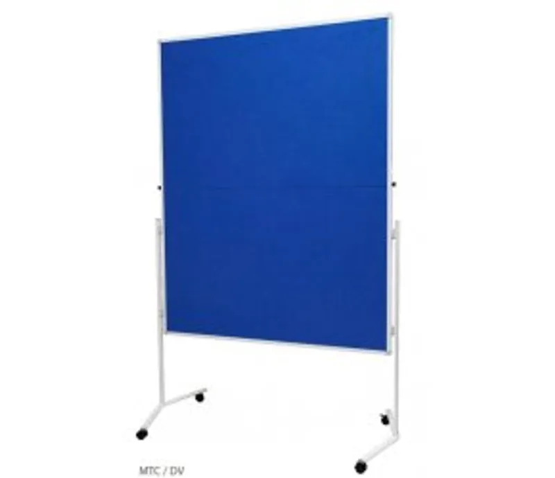 Hlavný obrázok produktu Moderační textilní tabule modrá 120x150cm - skládací
