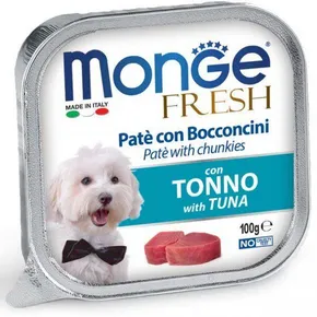MONGE FRESH - paštéta a kúsky s tuniakom 100 g pre psov