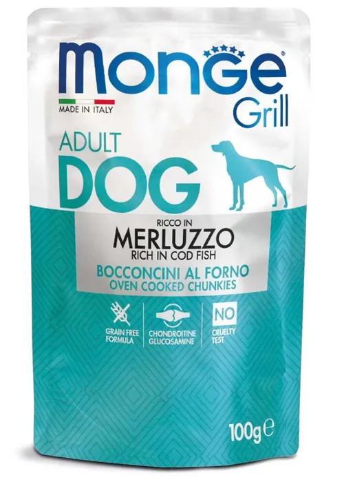 Hlavný obrázok produktu MONGE GRILL kapsička s treskou pro psy 100 g