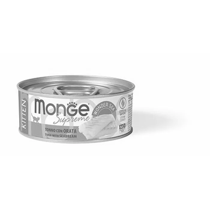 Hlavný obrázok produktu MONGE SUPREME KITTEN tuňák a pražma pro kočky 80 g