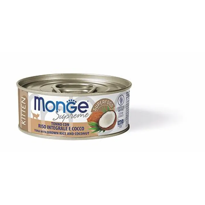 Hlavný obrázok produktu MONGE SUPREME KITTEN tuňák s hnědou rýží a kokosem pro kočky 80 g