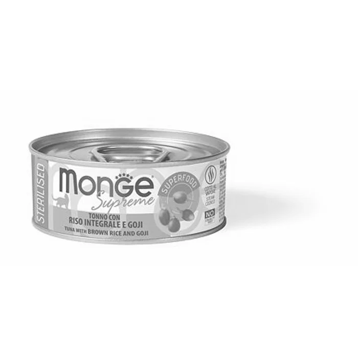 Hlavný obrázok produktu MONGE SUPREME STERILISED tuňák s hnědou rýží a goji pro kočky 80 g