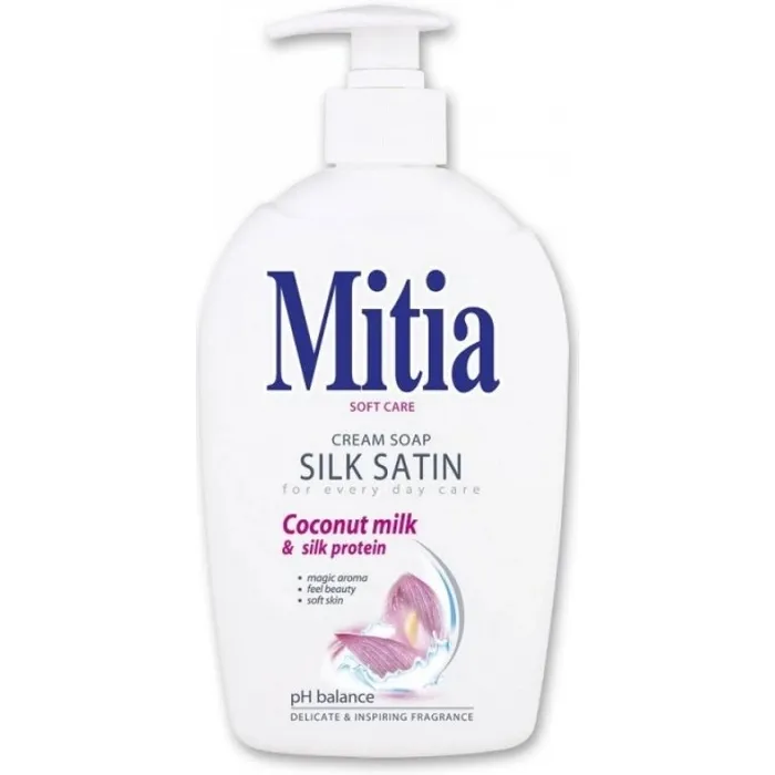 Hlavný obrázok produktu Mýdlo tekuté Mitia Silk Satin 500ml s pumpičkou