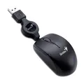 Myš, drôtová, optická, malá veľkosť, USB, GENIUS Micro Traveler, čierna