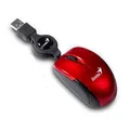 Genius Myš Micro Traveler V2, 1200DPI, optická, 3tl., drôtová USB, červená, Micro