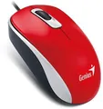 Genius Myš DX-110, 1000DPI, optická, 3tl., drôtová USB, červená, štandard, univerzál.