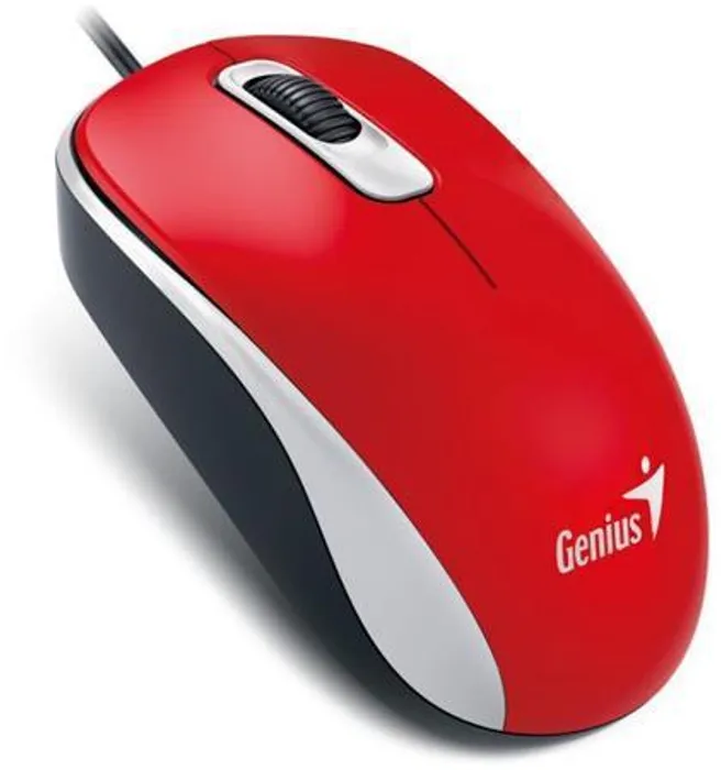 Hlavný obrázok produktu Myš, drátová, optická, standardní velikost, USB, GENIUS "DX-110", červená