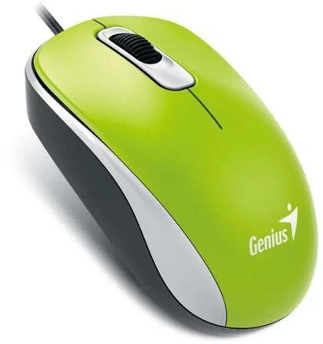 Hlavný obrázok produktu Myš, drátová, optická, standardní velikost, USB, GENIUS "DX-110", zelená