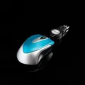 Ďalší obrázok produktu Myš Go Mini, strieborná-karibská modrá, bezdrôtová, optická, malá, VERBATIM