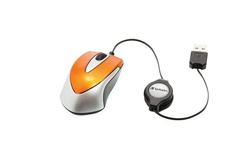 Hlavný obrázok produktu Myš "Go Mini", stříbrná-karibská modř, drátová, optická, malá, VERBATIM