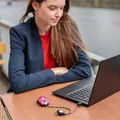Ďalší obrázok produktu Myš Go Mini, strieborná-pink, bezdrôtová, optická, malá, VERBATIM