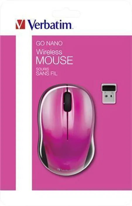 Hlavný obrázok produktu Myš "Go", růžová, bezdrátová, optická, standardní velikost, VERBATIM