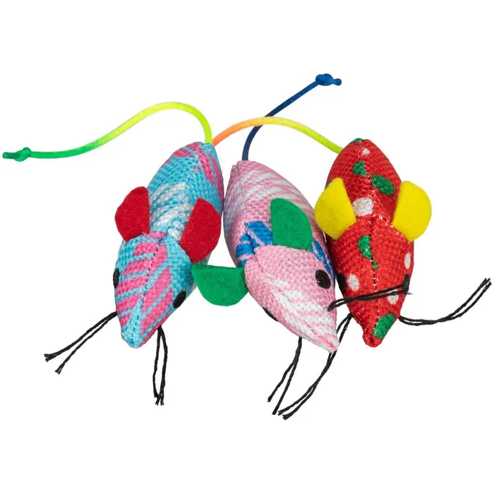 Hlavný obrázok produktu Myška tkaná s catnipem, 7 cm, různé barvy