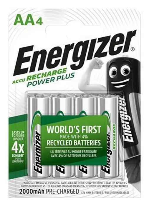 Hlavný obrázok produktu Nabíjecí baterie, AA, 4x2000 mAh, ENERGIZER "Power Plus"