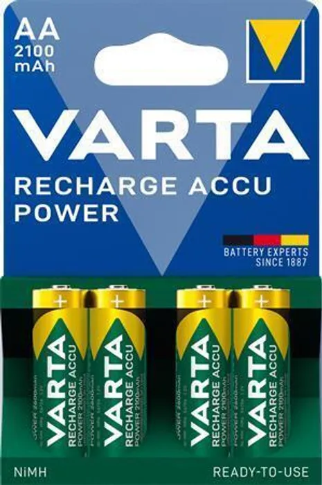 Hlavný obrázok produktu Nabíjecí baterie, AA (tužková), 4x2100 mAh, přednabité, VARTA "Longlife Accu"