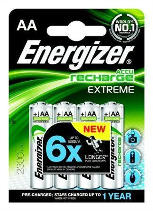 Hlavný obrázok produktu Nabíjecí baterie, AA (tužková), 4x2300 mAh, přednabité ENERGIZER
