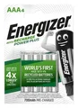 Nabíjacie batérie, AAA, 4x700 mAh, ENERGIZER Power Plus
