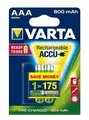 Ďalší obrázok produktu Nabíjacia batéria, AAA (mikrotužková), 2x800 mAh, prednabité, VARTA Longlife Accu