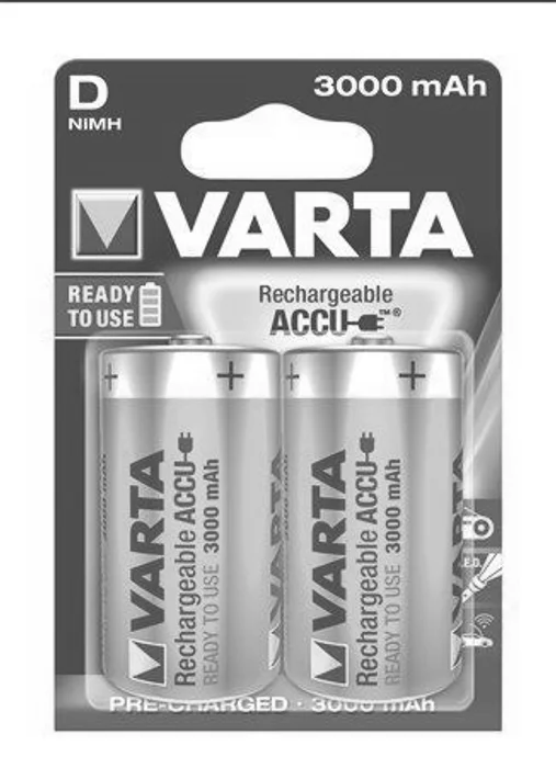 Hlavný obrázok produktu Nabíjecí baterie, D (velký monočlánek), 2x3000 mAh, přednabité, VARTA "Power Accu"