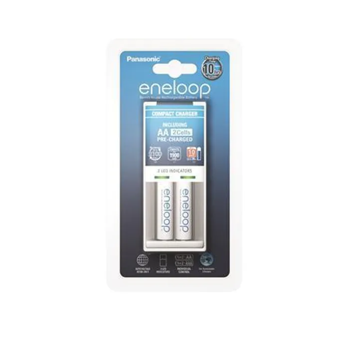 Hlavný obrázok produktu Nabíječka baterií, AA, + 2xAA, časovač, PANASONIC "Eneloop"