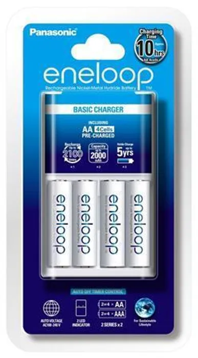 Hlavný obrázok produktu Nabíječka baterií, AAA, + 4xAAA, časovač, PANASONIC "Eneloop"