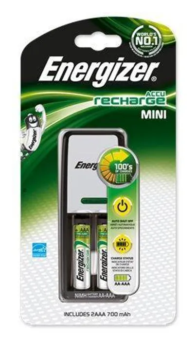 Hlavný obrázok produktu Nabíječka baterií, AA/AAA, 2x700 mAh AAA, ENERGIZER "Mini"