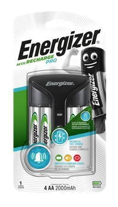 Hlavný obrázok produktu Nabíječka baterií, AA/AAA, 4x2000 mAh AA (přednabité), displej, ENERGIZER "Pro"