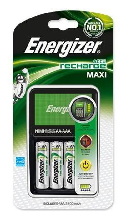 Hlavný obrázok produktu Nabíječka baterií, AA/AAA, 4x2300 mAh AA (přednabité), displej, ENERGIZER "Maxi"