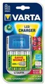 Nabíjačka batérií, AA/AAA, 4x2700 mAh AA, car socket, LCD displej, VARTA