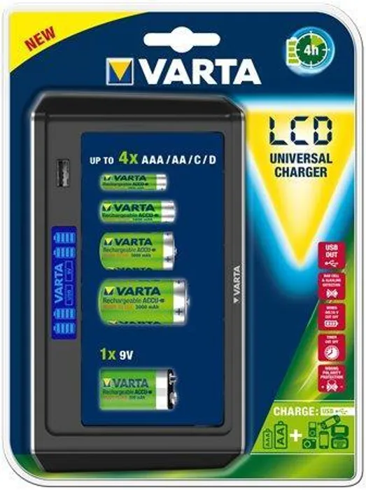 Hlavný obrázok produktu Nabíječka baterií, univerzální, AA/AAA/C/D/9V, VARTA