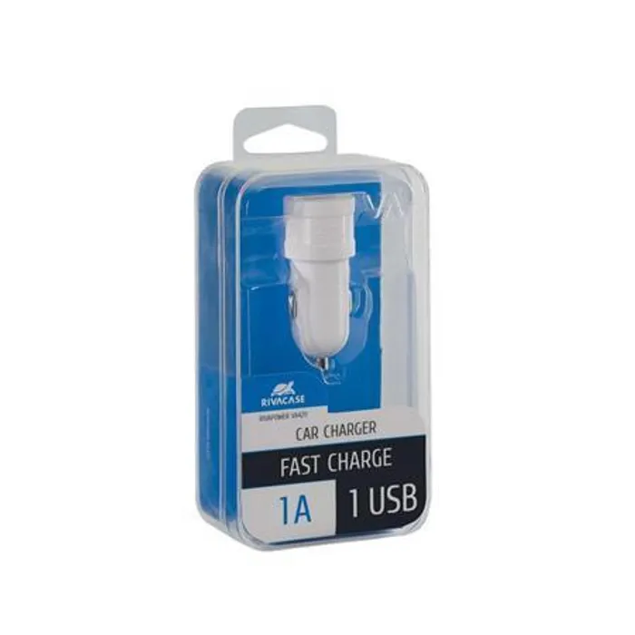 Hlavný obrázok produktu Nabíječka do auta "VA 4211 W00", bílá, USB, 1A, RIVACASE
