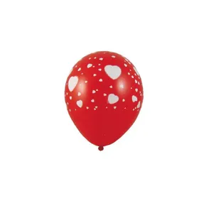 Nafukovací balónik Srdcia bielo/červený priemer 30cm `L` [5 ks]