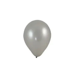 Nafukovací balónik strieborný priemer 25cm `M` [10 ks]