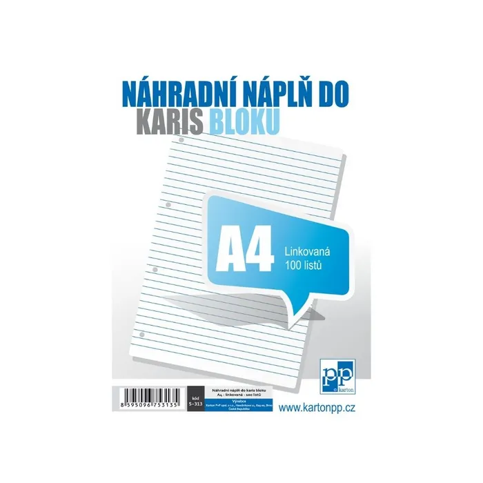 Hlavný obrázok produktu Náhradní náplň do KARIS A4 100 listů, linka