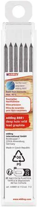 Hlavný obrázok produktu Náhradní náplň k technické tužce pro značení otvorů "8881", grafitová, 2,8 mm, EDDING 7110042000