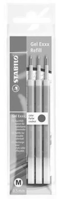 Hlavný obrázok produktu Náplň do rolleru "Gel Exxx", modrá, 0,5 mm, gumovací, STABILO [3 ks]