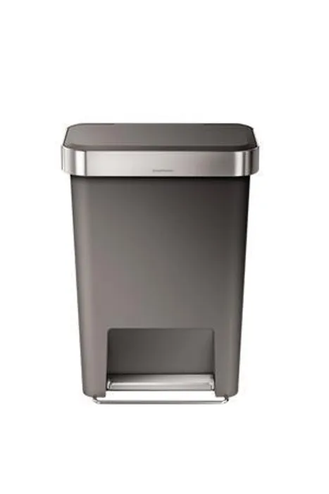 Hlavný obrázok produktu Nášlapný odpakový koš, šedá, 45 l, plast, SIMPLEHUMAN