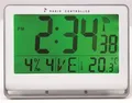 Nástenné hodiny Horlcdnew, radio-control, LCD displej, 22x20 cm, ALBA, strieborné