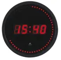 Nástenné hodiny, LCD displej, čierna, 30cm, ALBA Horled