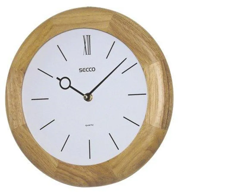 Hlavný obrázok produktu Nástěnné hodiny, přírodní, dřevěný rám, 28 cm, bez číslic, SECCO