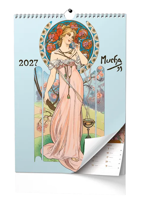 Hlavný obrázok produktu Nástěnný poznámkový kalendář A3 - Alfons Mucha 2027